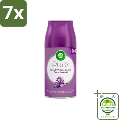 7 x Air Wick Freshmatic - Luchtverfrisser Navulling - Pure Fresh Lavendel - 250ml - Grootverpakking - Luchtverfrisser - Lavendelgeur - Air Wick Freshmatic - Geurverspreider - Geurnavulling
