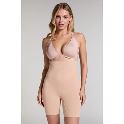 Hunkemöller Dames Lingerie Naadloze corrigerende Thigh Slimmer - Beige - maat S