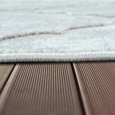 Binnen- en buitenkleed Stylo grijs  160 cm rond