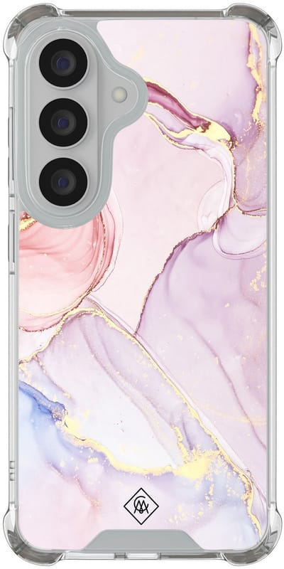 Casimoda® hoesje - Geschikt voor Samsung Galaxy S26 - Marmer roze paars - Shockproof case - Extra sterk - TPU/polycarbonaat - Paars, Transparant