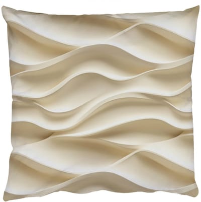 Sierkussens - Kussentjes Woonkamer - 50x50 cm - Lijnen - Golvend - Crème