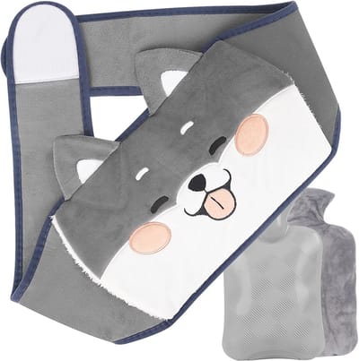 3-in-1 Warmwaterkruik met Taillehoes - Draagbare Warmwaterkruik voor Rug, Schouders en Benen, 1 Liter