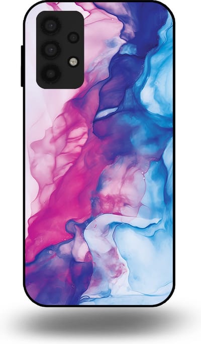 Smartphonica Telefoonhoesje Geschikt voor Samsung Galaxy A32 5G met Roze Blauw Marmer Opdruk - TPU Backcover Case Rose Blue Marble Design geschikt voor Samsung Galaxy A32 5G
