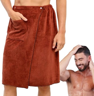 Badhanddoek - Absorberend, sneldrogend | omhullende spa-handdoeken voor mannen, zakontwerp met elastische taille, sauna, sportschool, douche, , reizen, gebruik