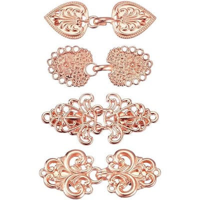 4 Stuks Retro Trui Spiraal Clip Cape Mantel Clips Vest Broches Spelden Sjaalkraag Sluiting Jurk Overhemd Broche Clip Sieraden Voor Vrouwen, Nieuwjaars Cadeaus beige