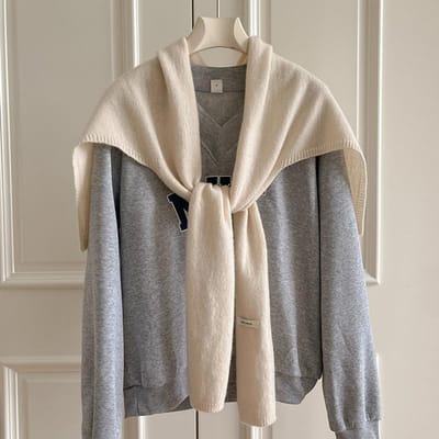 Châle Polyvalent en Laine en Forme de T Écharpe Chaude Automne Hiver pour Femme Écharpes Tricotées Mode Cape Poncho pour Femme One Size gray