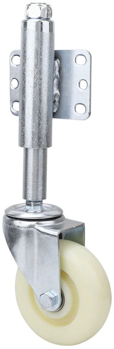 Dailygoods- Toerlooprol met veerbelasting - Zwenkwiel - Zwenkrol - Veerrol - Draagkracht 200 kg - Hoogwaardig nylon en metaal - Schokdemping - Poortwiel