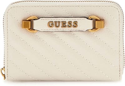 GUESS Portemonnee Sela SLG Zip Around Bone Beige