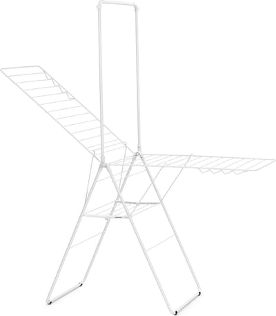 Brabantia HangOn Droogrek 25m - met Stang - Inklapbaar Wasrek - White