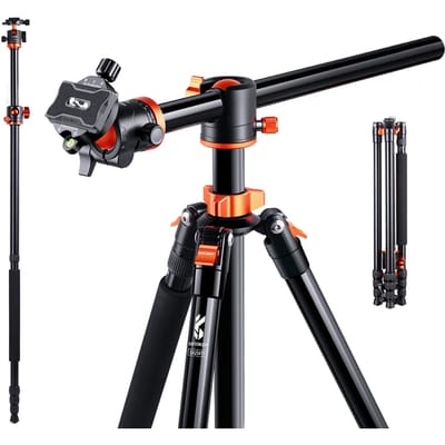 K&F CONCEPT SA254T1 2.39M/94.1Inch Professioneel Fotografie Statief Monopod Horizontaal Camera Statief zwart