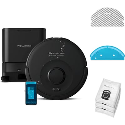 Rowenta X-Plorer Serie 85+ RR87D5 - Robotstofzuiger - Met Dweilfunctie - Inclusief Extra Accessoires - Geschikt voor Alle Vloertypes - Automatisch leegstation