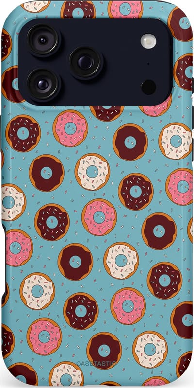 Casetastic hoesje geschikt voor Apple iPhone 17 Pro Max - MagSafe - Dubbellaagse bescherming - Donut Dromen - Fashion Case - Lichtblauw Bruin Bordeaux Saliegroen