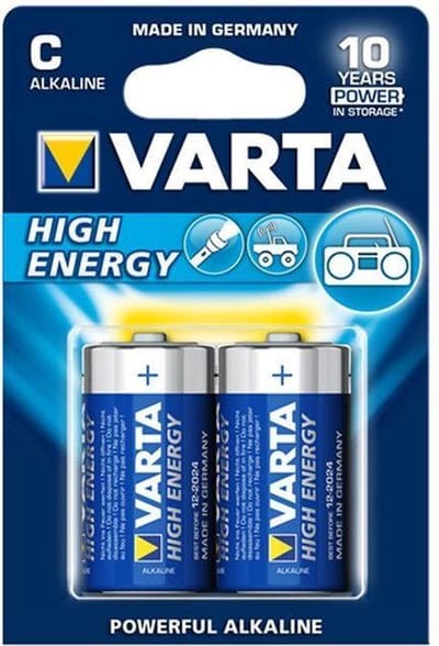 Batterijen C (8x) - Set van 8 Varta C-cell batterijen (o.a. voor Vonyx MEG050 megafoon)