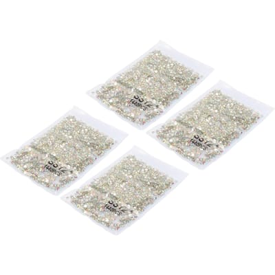 5760 STUKS Kristal Strass Steentjes Exquise Slijpvorm Platte Achterkant Ronde Strass Steentjes voor DIY Knutselen Sieraden