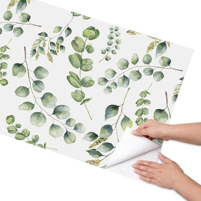 Coloray Meubel Wrap Folie - Groente Meubelfolie - 65x130 cm - Decoratiefolie Botanische bladeren - Meubel Wrap Folie - Scandinavisch Meubelfolie - Plakfolie Meubels - Keuken decoratie - Bloemen en planten