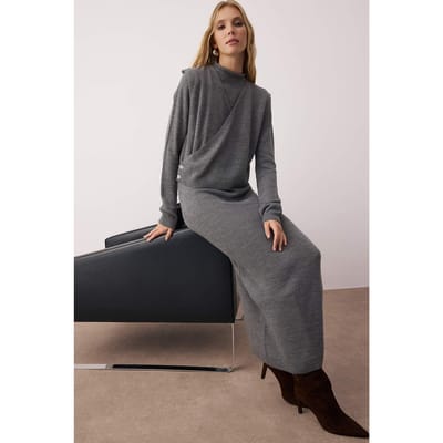 Dames platte maxi lange casual/casual shift hijabjurk
