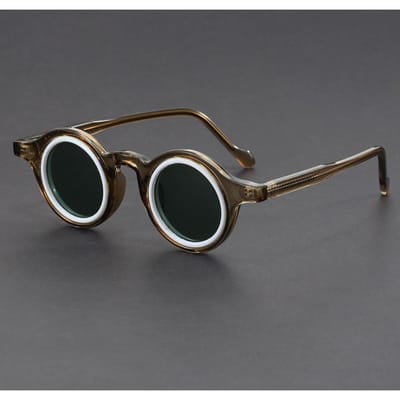 Kleine Montuur Ronde Steampunk Trendy Bril voor Mannen Luxe Stijlvol Y2K Punk Ster Mannen Vrouwen Zonnebril Retro Bril