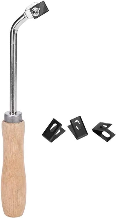 Gouging Steel Pitch Knife voor PVC en Plastic Vloeren met 3 Snijbladen voor Precisiewerk