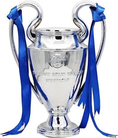 Voetbal Trofee - Kampioensbeker Prijzen - Sportevenementen Vieren - Verzilverd Hars Ambacht - 32 cm - Zilver