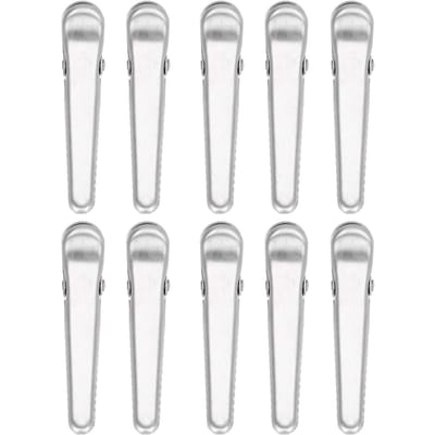 10 STUKS Roestvrijstalen Sluitclip Koffiezak Sluitclip Voedselzak Sluitclip Multifunctioneel 8cm / 3.1in white