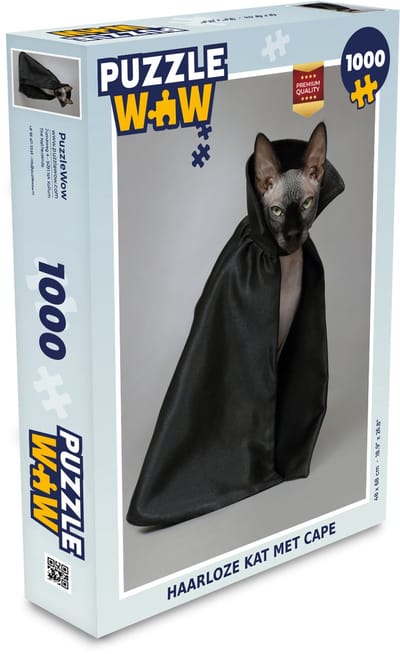 Puzzel Kat - Cape - Zwart - Legpuzzel - Puzzel 1000 stukjes volwassenen