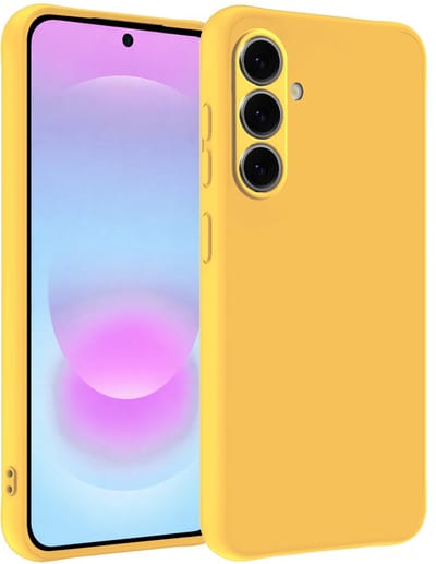 Hoesje - Geschikt voor Samsung Galaxy A37 - Sterk & Shockproof - Siliconen Case - Hoes Cover - Telefoonhoes - Geel