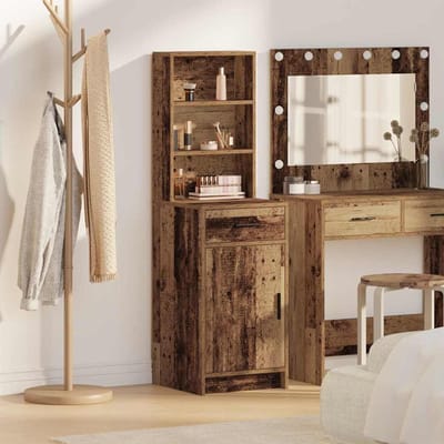 vidaXL - Highboard - Oudhout - 41 - x - 40 - x - 135 - cm - Bewerkt - hout