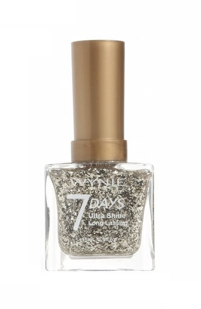 Wynie - Nagellak 7 Days Ultra Shine Long Lasting - Transparant met Gouden Vlokken - 1 flesje met 15 ml inhoud - Nummer 051