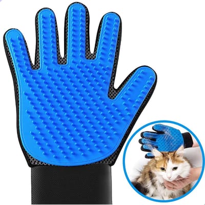 Luxe Huisdierhaar Verwijderaar - Kattenhaar Verwijderaar - Dierenhaar Verwijderaar - Honden Kam - Hondenborstel - Vacht Handschoen - Blue