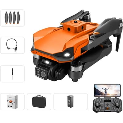 Nieuwe RG608PRO UAV ESC HD Dual Camera FPV WIFI Positionering Obstakelvermijding Helikopter Afstandsbediening Quadcopter Borstelloze Motor Cadeau Speelgoed Dual black 1B oranje