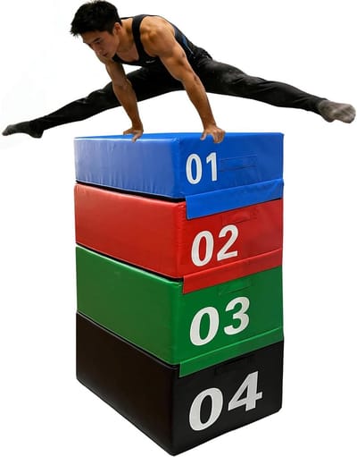 Springbox Set - Fitness Boxen - Kracht Training - 4-in-1 Stapelbaar - 90x55cm
