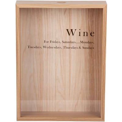 Present Time Wanddecoratie Momentum Box - Licht hout - 8x30x40cm - Scandinavisch