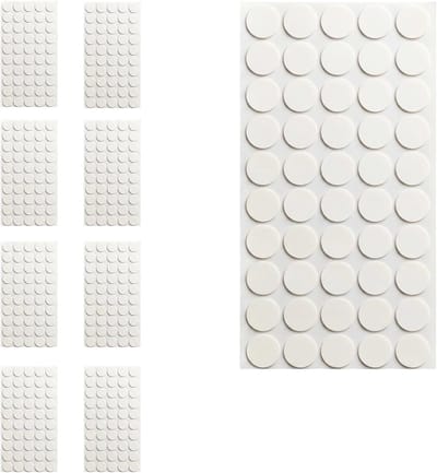 Dubbelzijdige zelfklevende pads, 400 stuks, 20 mm, extra sterke kleefpunten, waterdicht en residuvrij voor diverse toepassingen in huis en kantoor