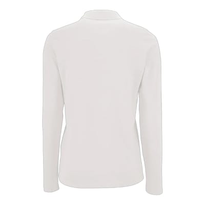 SOLS Dames/Dames Perfect Pique Poloshirt met Lange Mouwen (Wit)