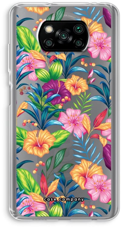Case Company® - Hoesje geschikt voor Poco X3 Pro hoesje - Tropisch 2 - Soft Cover Telefoonhoesje - Bescherming aan alle Kanten en Schermrand