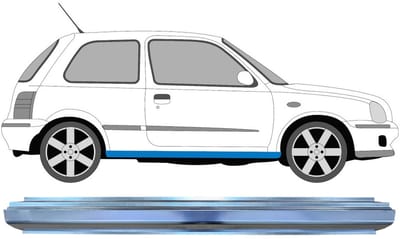 Reparatie dorpel voor Nissan Micra K11 1992-2003 / Links = Rechts (symmetrisch)