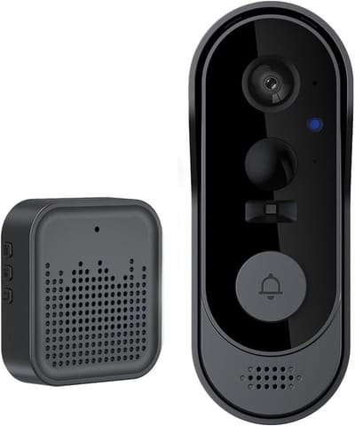 Videodeurbel - Slimme Camera - Huisbeveiliging - Menselijke Detectie - 1080p HD - Zwart