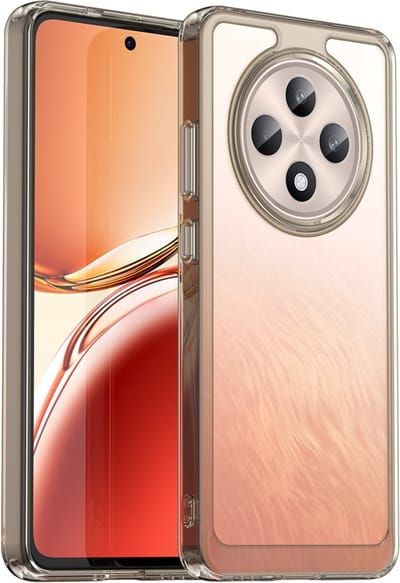 Coverup Hoesje - Geschikt voor OPPO Reno12 F 5G Hoesje - Coverup Transparant ShockProof TPU Back Cover - Grijs