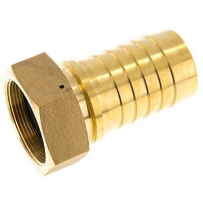 50x68 mm & G2'' Messing Slangpilaar met Wartelmoer DIN EN 14423 / DIN 2826