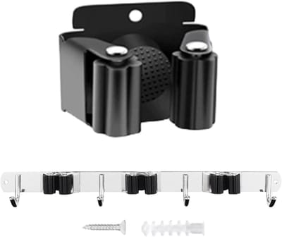 Opbergrek Haken - Gereedschap Organizer - Ruimte Besparen - Sterk & Stevig - 4 Stuks - Zwart