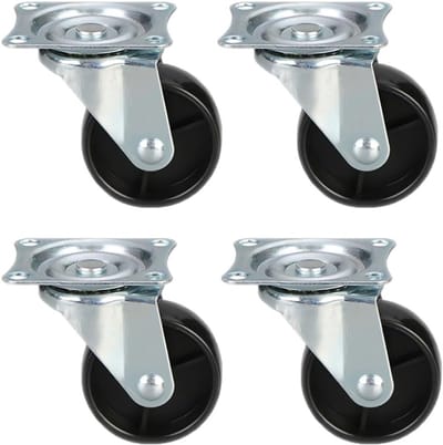 Zware meubelwielen 25 mm - 4 stuks - Geschikt voor meubels, pallets en zware belasting tot 30 kg