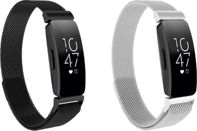 KELERINO. Milanese bandjes geschikt voor Fitbit Inspire (HR) - 2-pack - Large