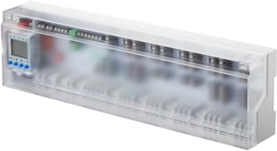 OVENTROP Elektrische aansluitlijst voor oppervlakteverwarming 10 regelzones, verwarmen / koelen (Change-Over), pomp- en ketelregeling en geïntegreerde tijdschakelklok, 230 V, 1400983