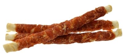 Zoolekker Rawhide stick met kip 24 cm - hondensnack van buffelhuid en kip in bulkverpakking