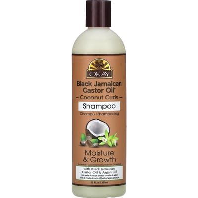 Okay Pure Naturals, Black Jamaican Castor Oil, Coconut Curl, Shampoo, 12 fl oz (355 ml) brown