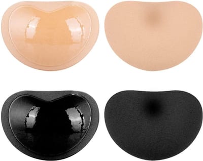 2 paar zelfklevende bh-inzetten, herbruikbaar, ademend, spons, push-up pads voor extra volume en ondersteuning