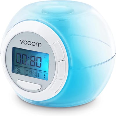 Verlichte Wekker - Natuur Melodie - Wakker Worden - Zeven Kleuren - 11 cm Lengte - Transparant