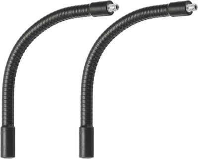 8 Inch Gooseneck 2-Pack Universele Flexibele Arm voor Actiecamera, Telefoon en Microfoon - Verstelbare Houder en Tube Extensie in Zwart
