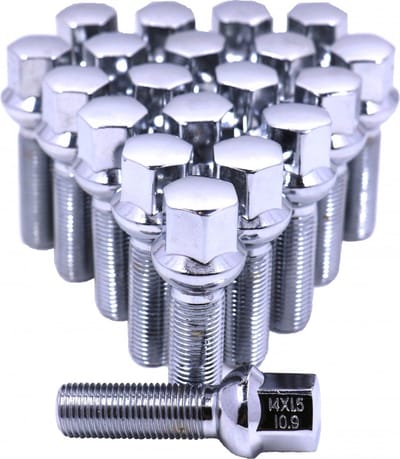 XR-Import wielbouten BolConisch R13 - M12x1.5 45mm - Chroom - Set van 20 bouten / M12x1,5 / M12 x 1,5 / M12 x 1.5