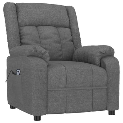 vidaXL - Fauteuil - elektrisch - verstelbaar - stof - donkergrijs